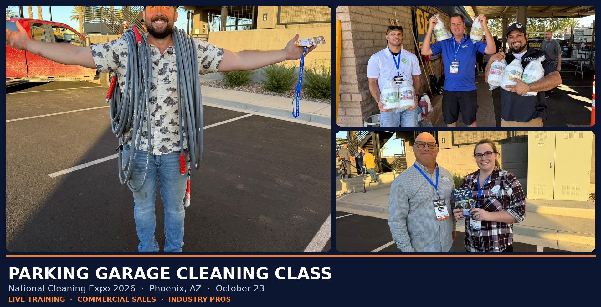 Parking Garage Cleaning Class — Phoenix Recap hero | National Cleaning Expo 2026